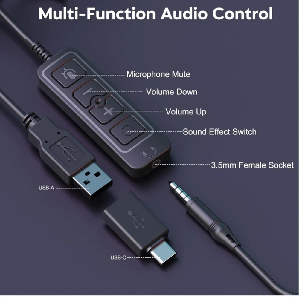 aming Headset with Mic,PC USB